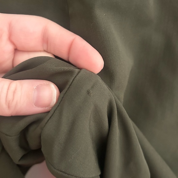 Everlane • The Italian Easy Pull On Khaki Green Go Weave Pant Sz 2 100% Wool - Picture 8 of 9